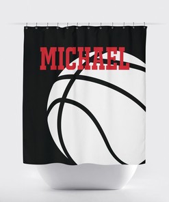 Custom Basketball Shower Curtain - Perfect for Any Color Scheme and Featuring Monogram Design