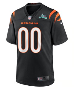 Custom Cincinnati Bengals Super Bowl LVII Champions Men Game Jersey - Black