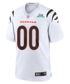 Custom Cincinnati Bengals Super Bowl LVII Champions Men Game Jersey - White