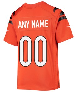 Custom Cincinnati Bengals Super Bowl LVII Champions Youth Alternate Game Jersey - Orange