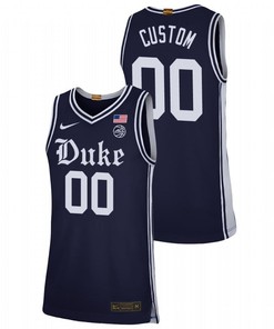 Custom Duke Blue Devils Navy Alternate Brotherhood Jersey
