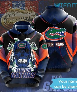 Custom Florida Gators Hoodie 3D Skull Flower Gators Gift