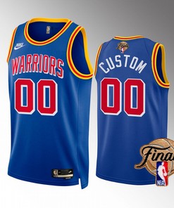 Custom Golden State Warriors 2022 Finals Jersey Royal 00 Classic Dub
