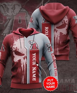 Custom Hoodie Skull Alabama Crimson Hoodie 3D