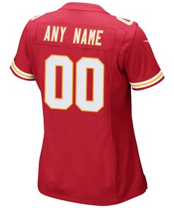 Custom Kansas City Chiefs Super Bowl LVII Champions 3 Stars Women Game Jersey - Red