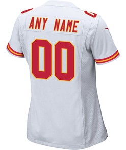 Custom Kansas City Chiefs Super Bowl LVII Champions 3 Stars Women Game Jersey - White