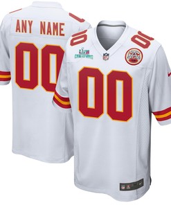 Custom Kansas City Chiefs Super Bowl LVII Champions Men Game Jersey - White
