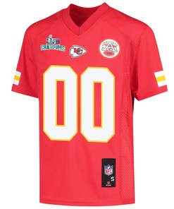 Custom Kansas City Chiefs Super Bowl LVII Champions Youth Game Jersey - Red