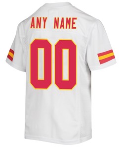 Custom Kansas City Chiefs Super Bowl LVII Champions Youth Game Jersey - White