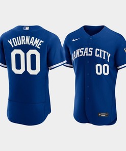 Custom Kansas City Royals Men's 2022-23 Alternate Jersey - Royal Jersey