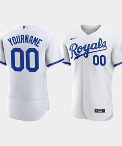 Custom Kansas City Royals Men's 2022-23 Home Jersey - White Jersey