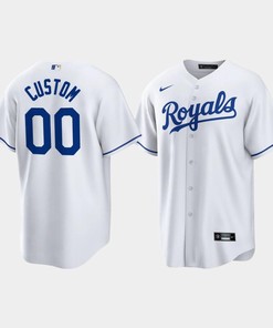 Custom Kansas City Royals White Home Player Jersey