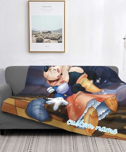 Custom Name Blanket Disney Mickey Mouse Personalized Blankets Birthday Gift Customized DIY