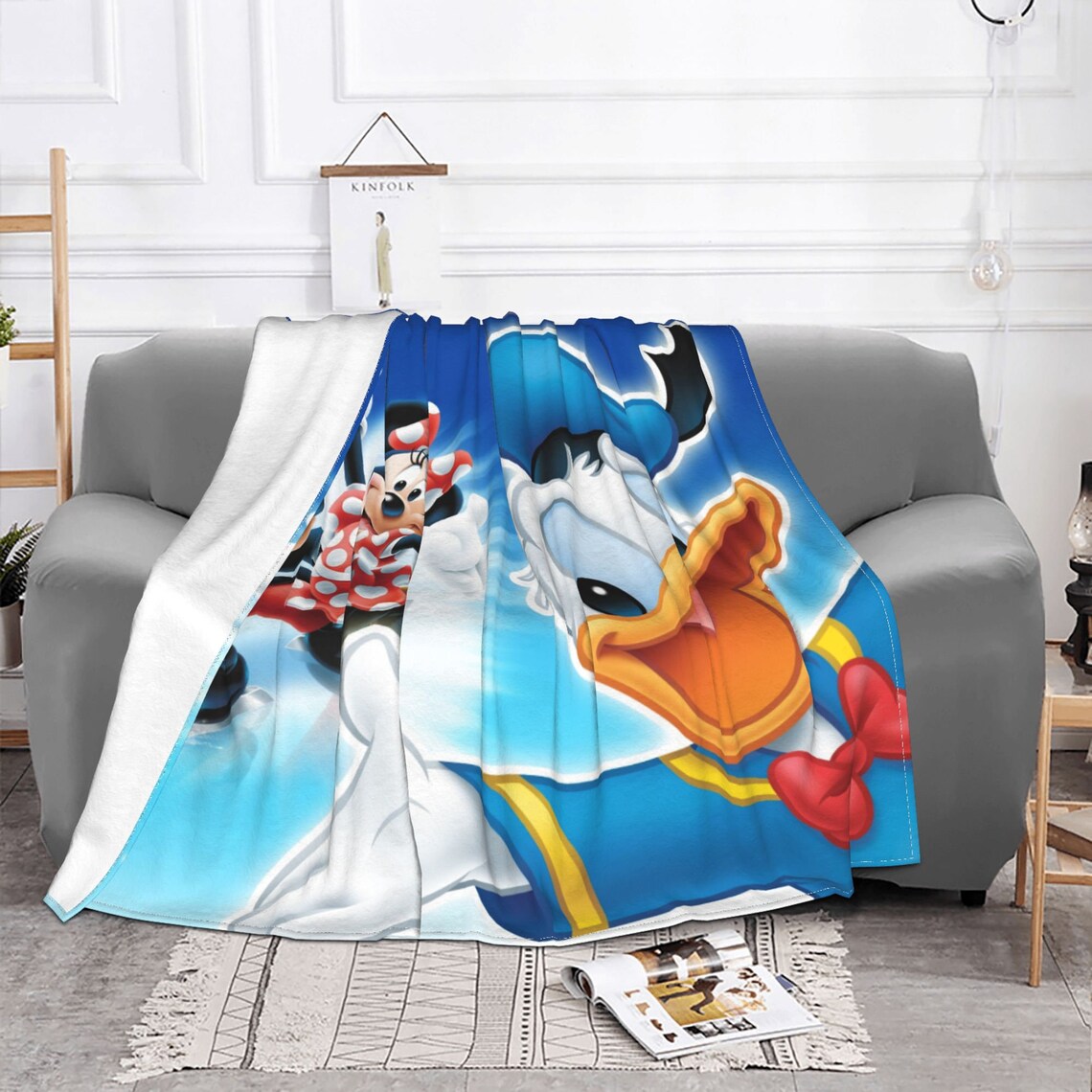 Custom Name Blanket Disney Mickey Mouse Tapestry Personalized Blankets Birthday Gift Customized DIY