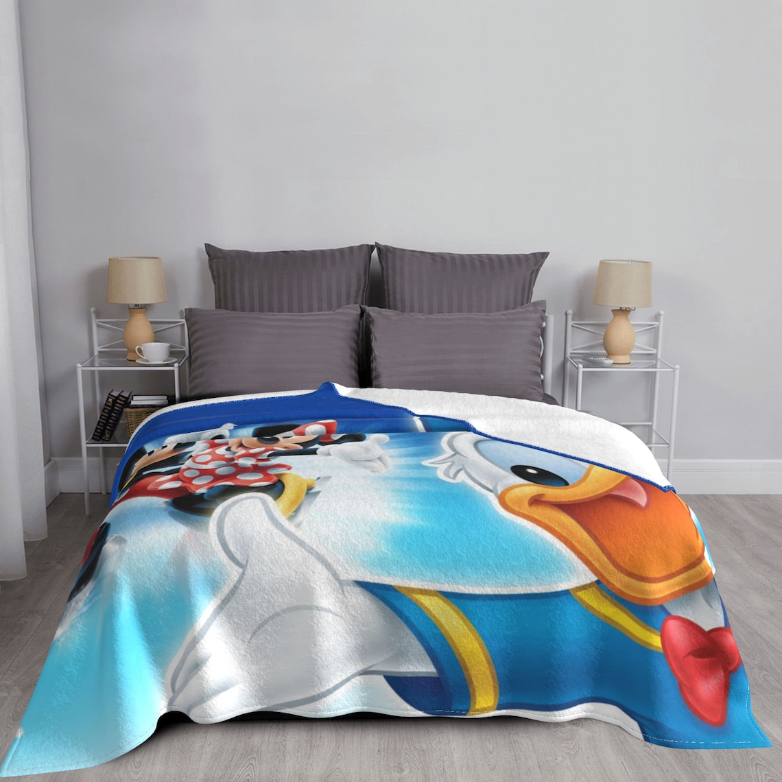 Custom Name Blanket Disney Mickey Mouse Tapestry Personalized Blankets Birthday Gift Customized DIY