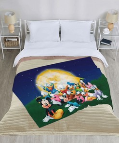 Custom Name Blanket Personalized Disney Mickey Minnie Blanket Baby Birthday Gift Home Decor