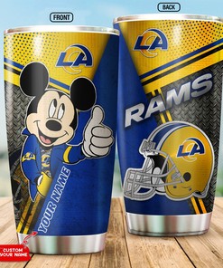 Custom Name Los Angeles Rams Tumbler - Personalized Drinkware