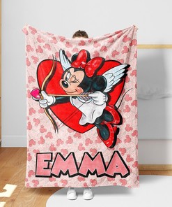 Custom Name Mouse Blanket, Personalized Cartoon Baby Blanket, Baby Blanket, Birthday Gift
