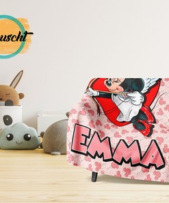 Custom Name Mouse Blanket, Personalized Cartoon Baby Blanket, Baby Blanket, Birthday Gift