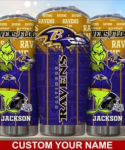 Custom Name Tumbler - Baltimore Ravens