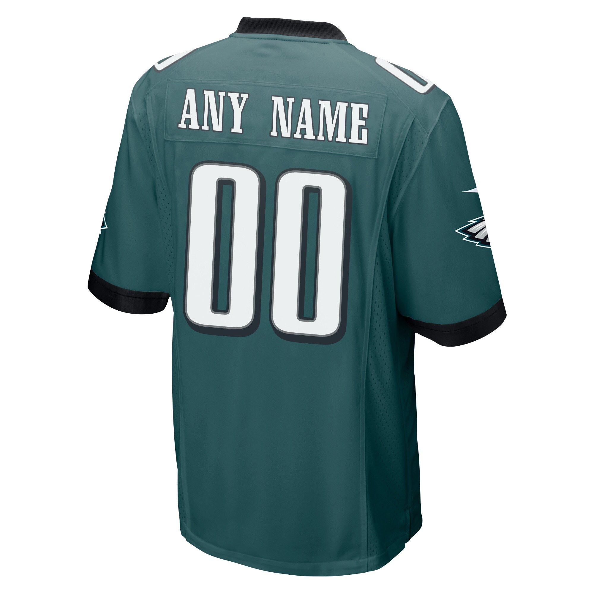 Custom Philadelphia Eagles Super Bowl LVII Champions 2 Stars Men Game Jersey - Midnight Green
