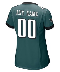 Custom Philadelphia Eagles Super Bowl LVII Champions 2 Stars Women Game Jersey - Midnight Green