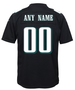 Custom Philadelphia Eagles Super Bowl LVII Champions 2 Stars Youth Game Jersey - Black