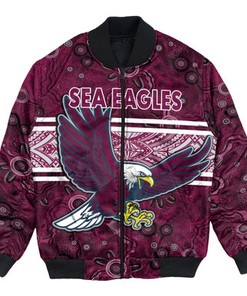 Custom Vibe Hoodie Clothing - Manly Warringah Sea Eagles Aboriginal Tattoo Bomber Jackets