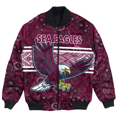 Custom Vibe Hoodie Clothing - Manly Warringah Sea Eagles Aboriginal Tattoo Bomber Jackets