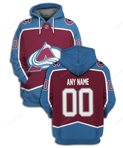 Customized Name Colorado Avalanche 3D Hoodie Zip Hoodie