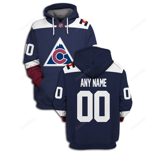 Customized Name Colorado Avalanche 3D Hoodie Zip Hoodie for Fans