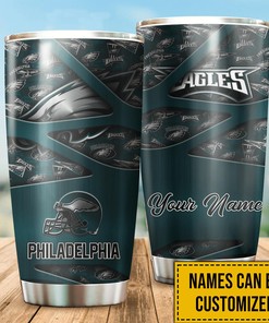 Customized Philadelphia Eagles Custom Name Tumbler for Die-Hard Enthusiasts