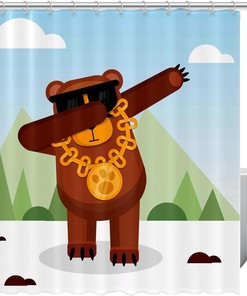 Cute Bear Animal Shower Curtain for Your Bathroom
