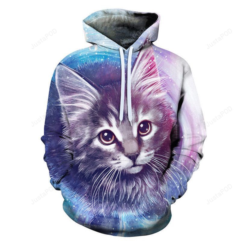 Cute Cat 3D Hoodie Zip Hoodie