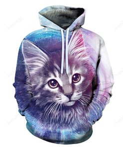 Cute Cat 3D Hoodie Zip Hoodie