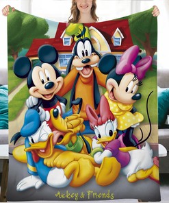 Cute Mickey & Friends Mickey Mouse Blanket for Sofa Couch Bed Baby Kids Adults