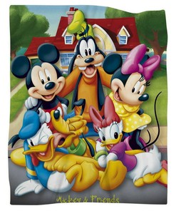 Cute Mickey & Friends Mickey Mouse Blanket for Sofa Couch Bed Baby Kids Adults
