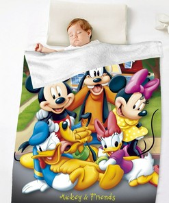 Cute Mickey & Friends Mickey Mouse Blanket for Sofa Couch Bed Baby Kids Adults