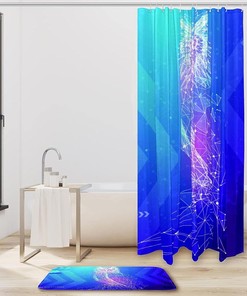 Cute Owl Abstract Image Shower Curtain for Quirky Bathroom Decor