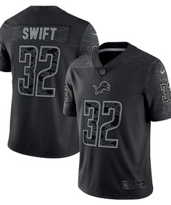 D'Andre Swift Detroit Lions RFLCTV Limited Jersey - Black