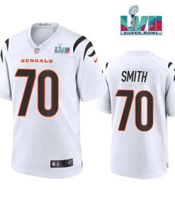 D'Ante 70 Smith Cincinnati Bengals Super Bowl LVII Men Game Jersey