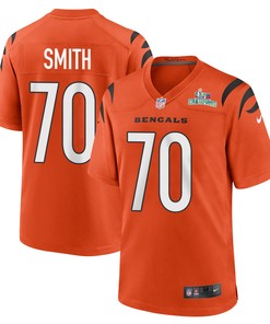 D'Ante Smith 70 Cincinnati Bengals Super Bowl LVII Champions Men Alternate Game Jersey - Orange