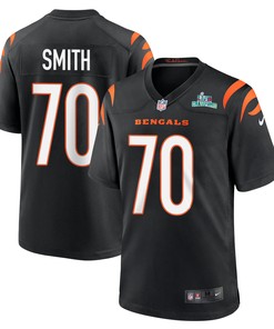 D'Ante Smith 70 Cincinnati Bengals Super Bowl LVII Champions Men Game Jersey - Black