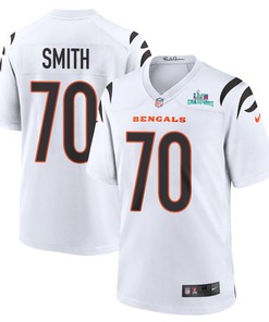 D'Ante Smith 70 Cincinnati Bengals Super Bowl LVII Champions Men Game Jersey - White