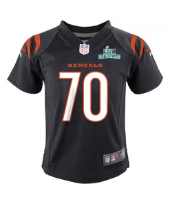D'Ante Smith 70 Cincinnati Bengals Super Bowl LVII Champions Youth Game Jersey - Black