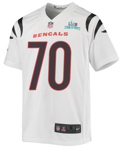 D'Ante Smith 70 Cincinnati Bengals Super Bowl LVII Champions Youth Game Jersey - White