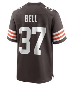 D'Anthony Bell Cleveland Browns Game Player Jersey - Brown