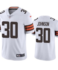D'Ernest Johnson Cleveland Browns 30 White Vapor Limited Jersey