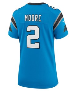 D.J. Moore 2 Carolina Panthers Women's Alternate Game Jersey - Blue
