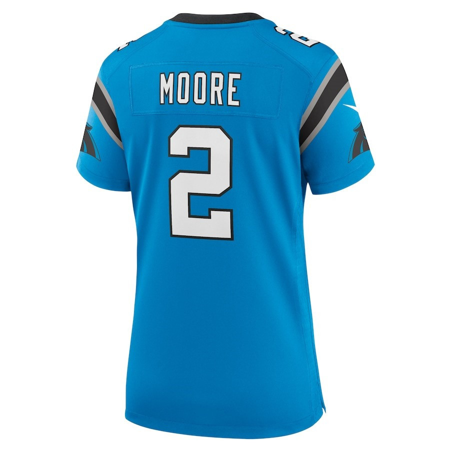 D.J. Moore 2 Carolina Panthers Women's Alternate Game Jersey - Blue